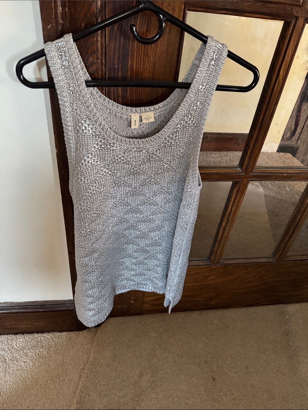Moth Silver Light Gray Knit Tank